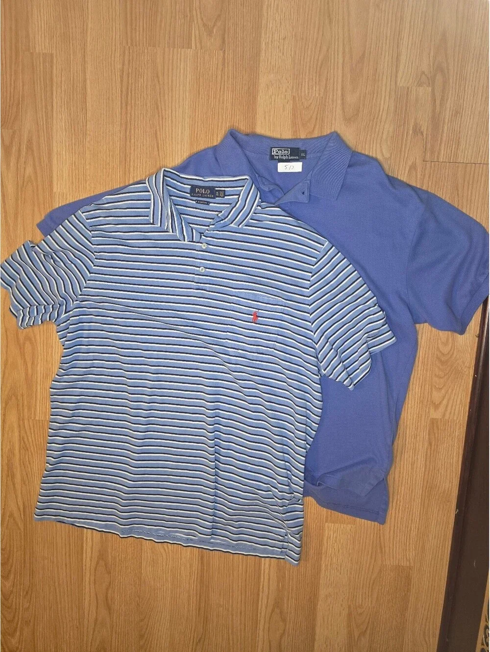Polo Ralph Lauren Men's XL Blue Solid and Striped Polo Shirt Set